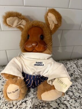 Raikes Originals Brown Plush Bunny with Cream Shirt
